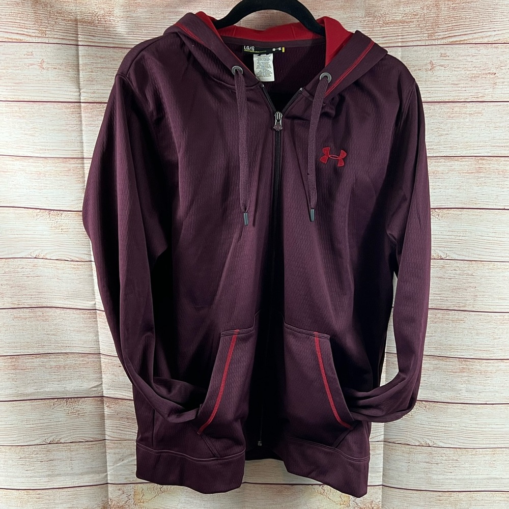 Under Armour Maroon Front Zip Jacket - image 1